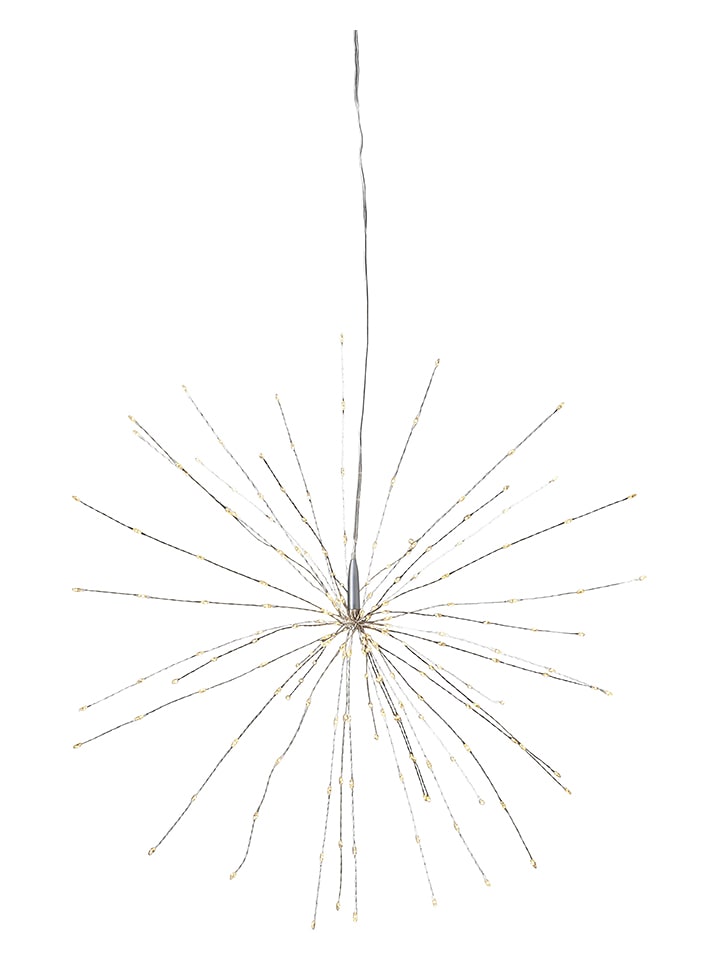 STAR Trading Wisząca gwiazda LED 3D "Firework" w kolorze srebrnym - wys. 45 cm rozmiar: onesize