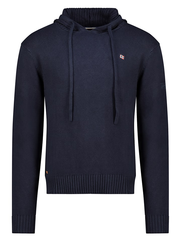 Geographical Norway Sweter "Flicker" w kolorze granatowym rozmiar: XXL