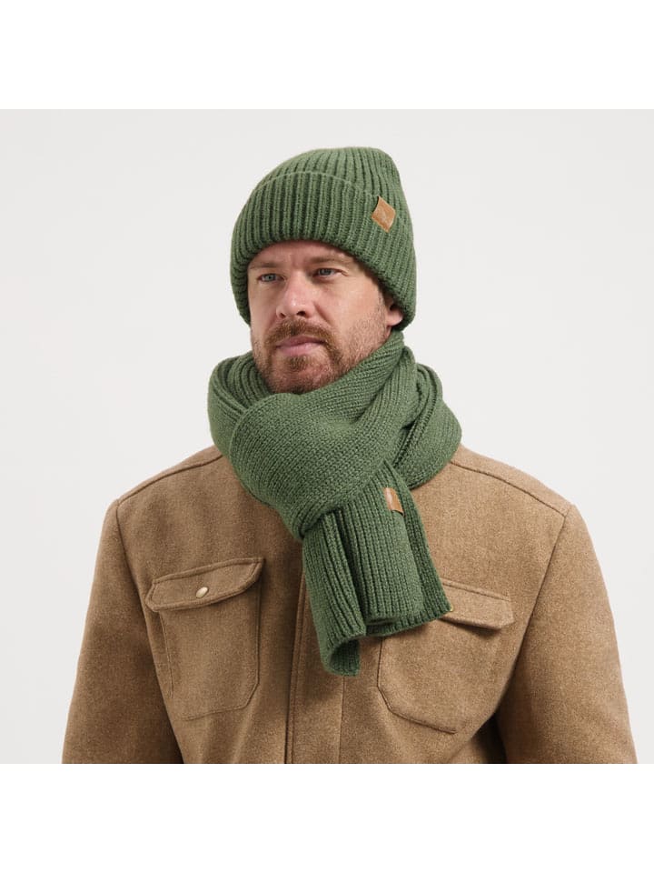 TRAVELIN' Szal w kolorze khaki rozmiar: onesize