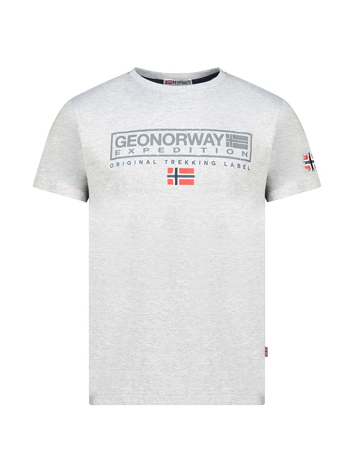 Geographical Norway Koszulka "Jasic" w kolorze szarym rozmiar: 128