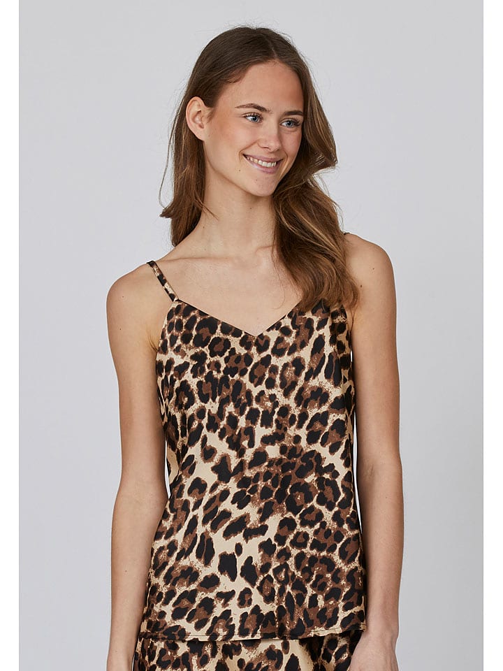 SisterS point Top w kolorze beżowo-brązowym rozmiar: M