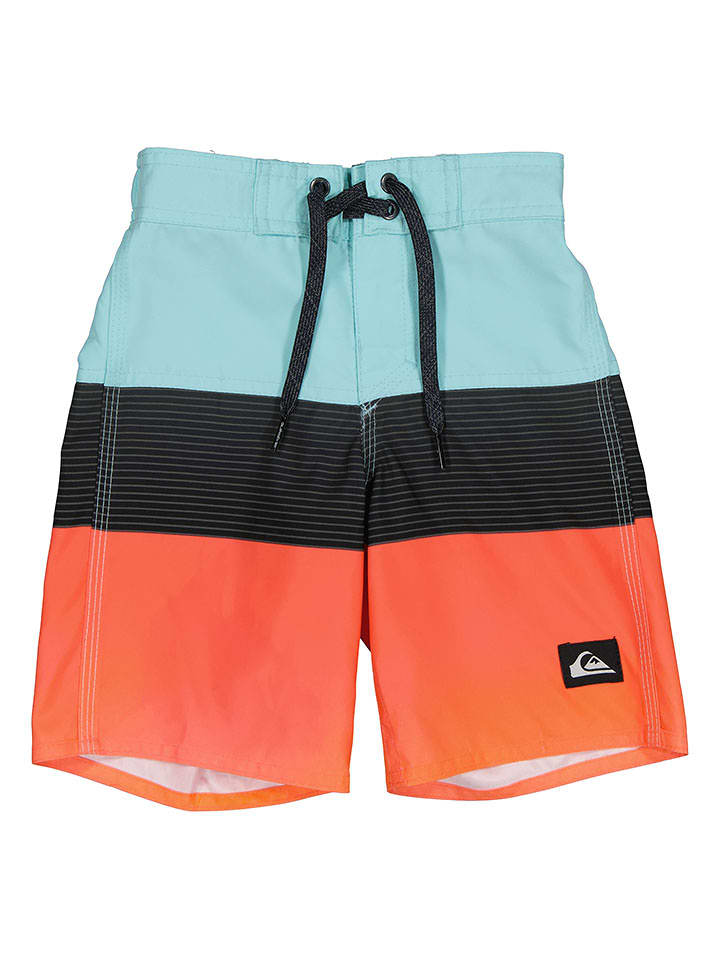 Quiksilver Szorty kąpielowe w kolorze pomarańczowo-błękitnym rozmiar: 98