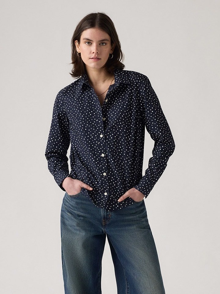 Levi's Bluzka w kolorze granatowo-białym rozmiar: L