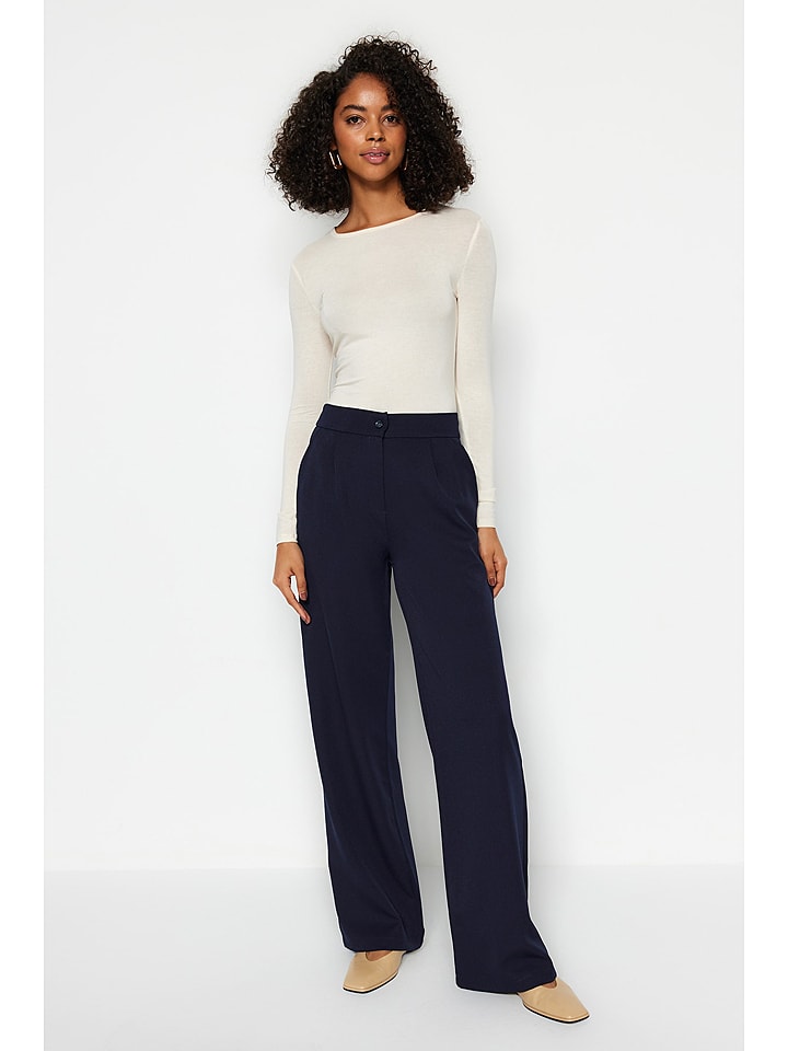 trendyol Spodnie w kolorze granatowym rozmiar: 36