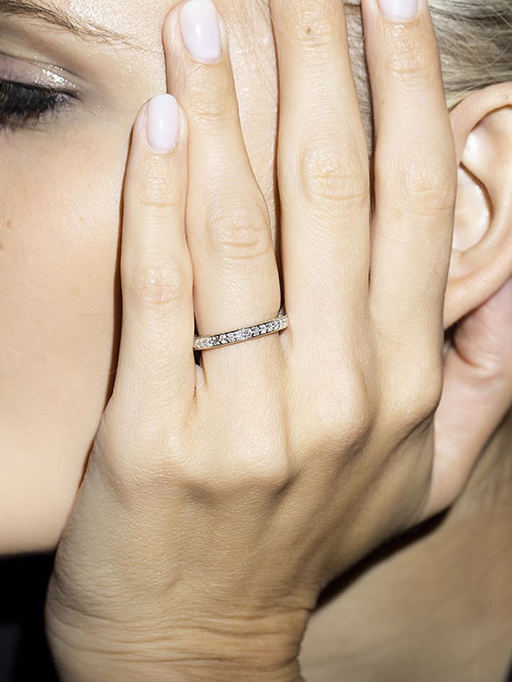 DIAMANTA Złoty pierścionek "Alliance Tris" z diamentami rozmiar: 60