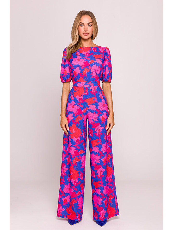 made of emotion Kombinezon w kolorze granatowo-różowym rozmiar: L