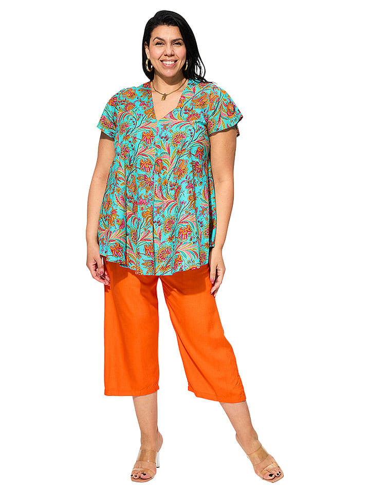 Aller Simplement Bluzka w kolorze turkusowym rozmiar: 46/48