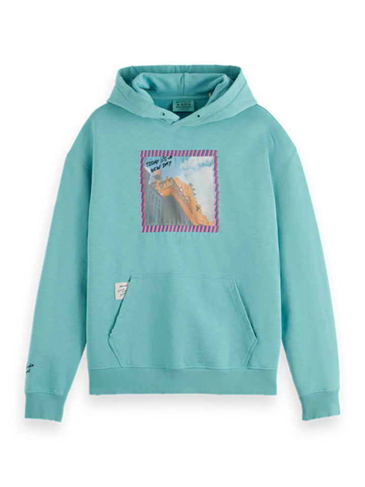 Scotch & Soda Bluza "JOE JONAS X SCOTCH SODA" w kolorze turkusowym rozmiar: M