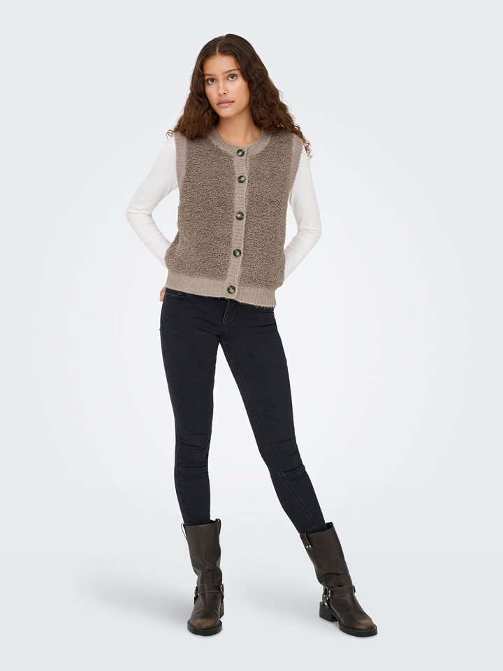 JDY Bezrękawnik w kolorze beżowym rozmiar: XL