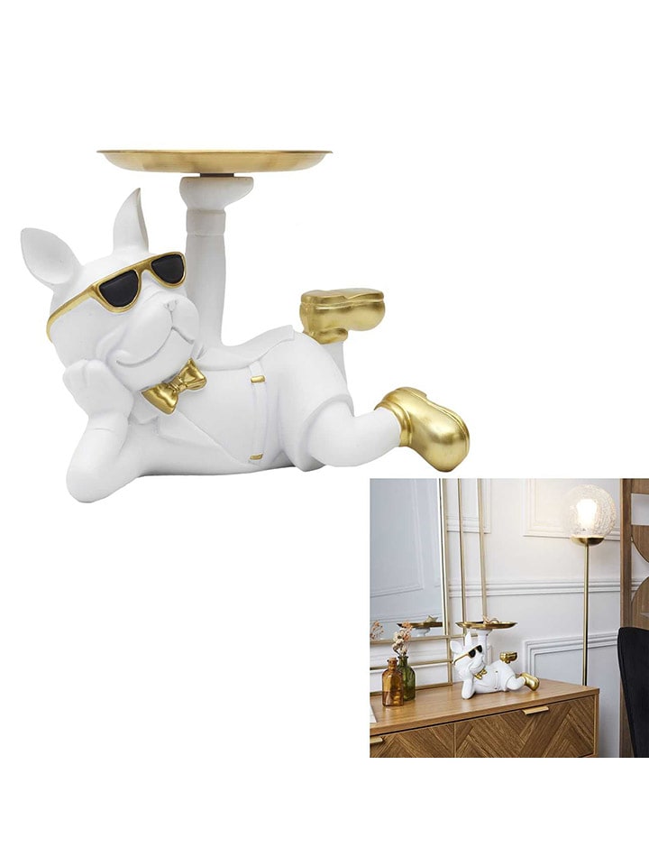 The Concept Factory Figurka dekoracyjna w kolorze złoto-białym - wys. 17 cm rozmiar: onesize