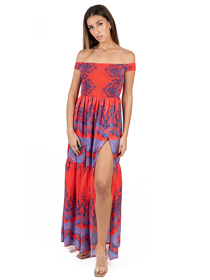 Isla Bonita by SIGRIS Sukienka w kolorze koralowym rozmiar: XL