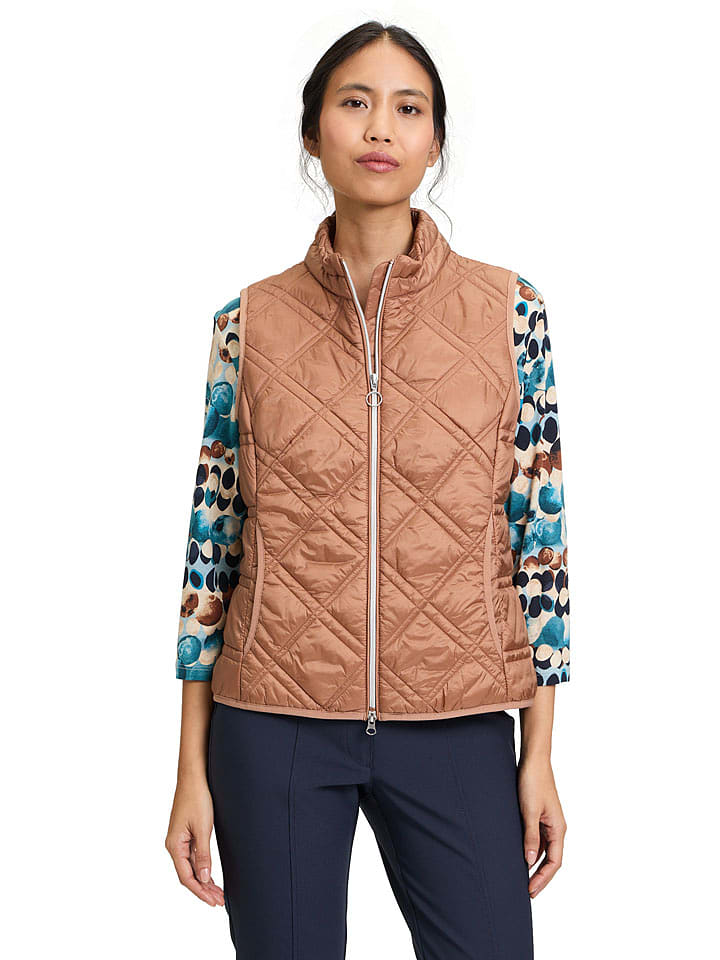 Betty Barclay Kamizelka pikowana w kolorze karmelowym rozmiar: 38