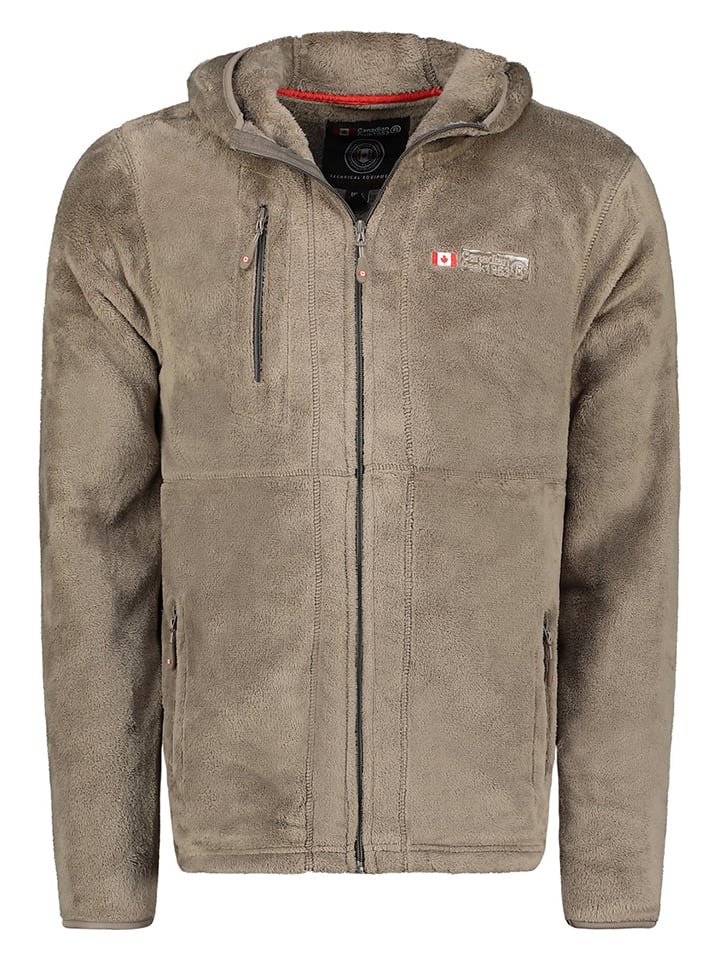 Canadian Peak Kurtka polarowa "Uploadeak" w kolorze szarobrązowym rozmiar: L
