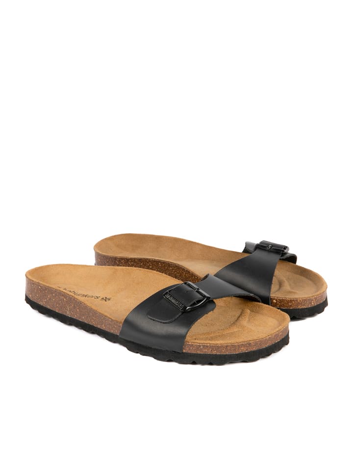 BABUNKERS Family Skórzane klapki w kolorze czarnym rozmiar: 41