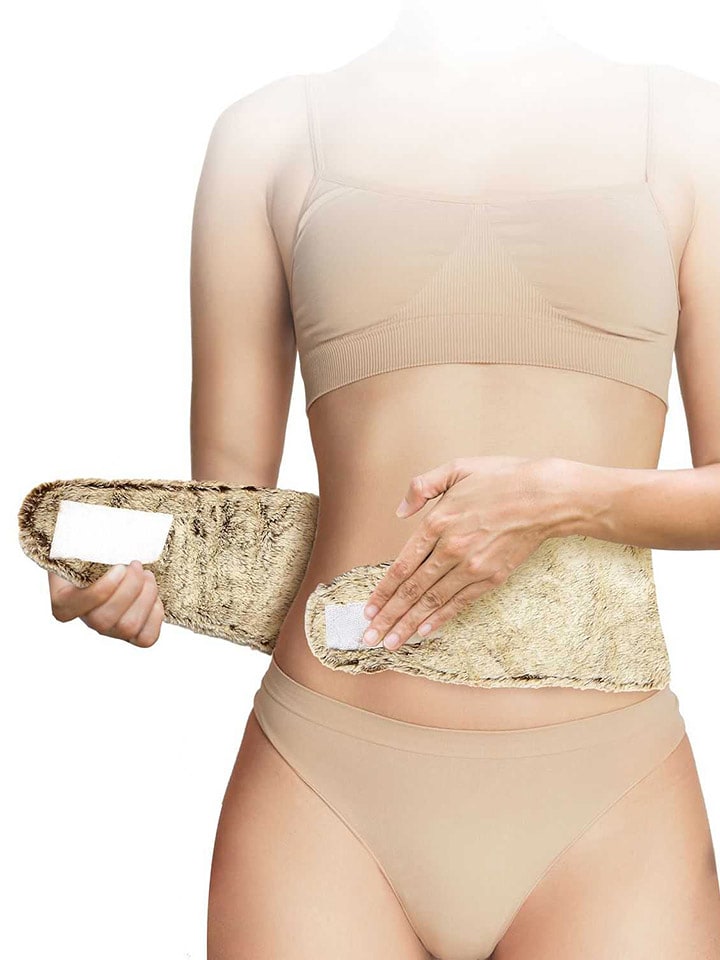 HYGGE Mikrofalowy pas lędźwiowy w kolorze beżowym - 116 x 20 cm rozmiar: onesize