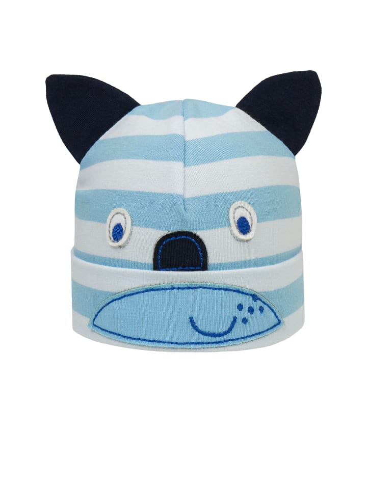 Döll Czapka beanie w kolorze biało-granatowo-niebieskim rozmiar: 47 cm