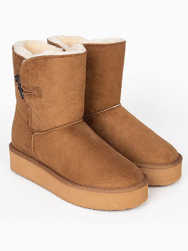 ISLAND BOOT Botki zimowe "Emmy" w kolorze jasnobrązowym rozmiar: 40