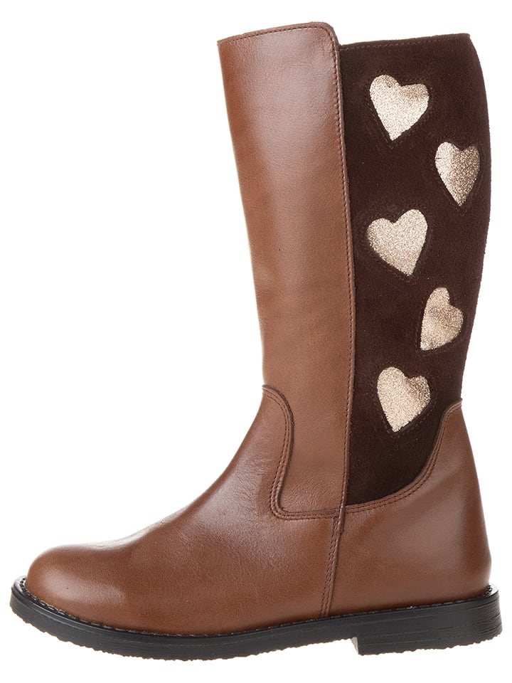 lamino Skórzane kozaki w kolorze jasnobrązowym rozmiar: 39