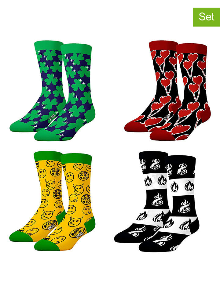 Lucky Socks Skarpety (4 pary) ze wzorem rozmiar: 36-40