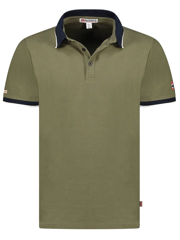 Geographical Norway Koszulka polo "Kara" w kolorze khaki rozmiar: S
