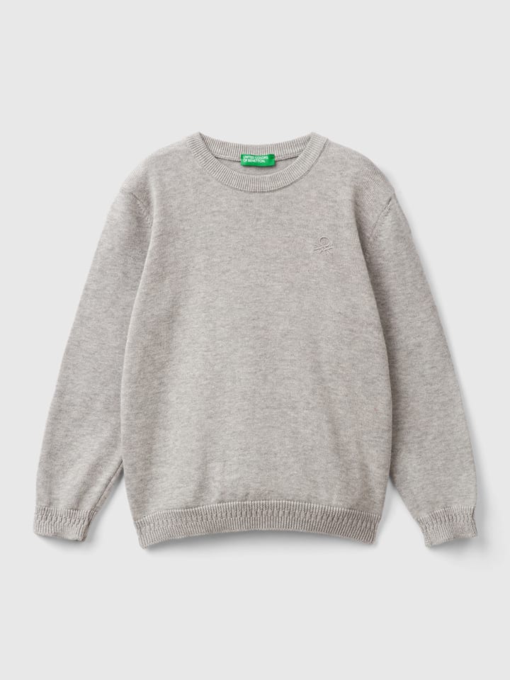Benetton Sweter w kolorze szarym rozmiar: 90