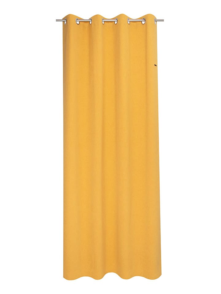 ESPRIT Zasłona "Harp" w kolorze musztardowym z oczkami rozmiar: 140x250 cm