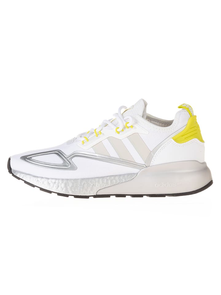 adidas Buty "ZX 2K Boost" w kolorze srebrno-biało-beżowym do biegania rozmiar: 45 1/3