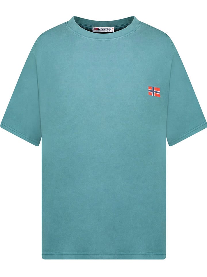 Geographical Norway Koszulka "Joversize" w kolorze turkusowym rozmiar: S