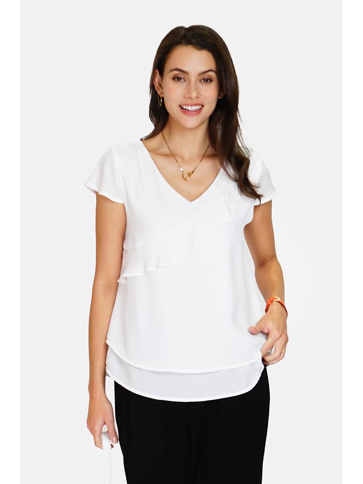 ASSUILI Bluzka w kolorze białym rozmiar: 40