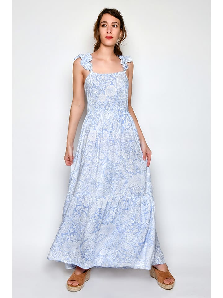 H.H.G. Sukienka w kolorze błękitno-białym rozmiar: L