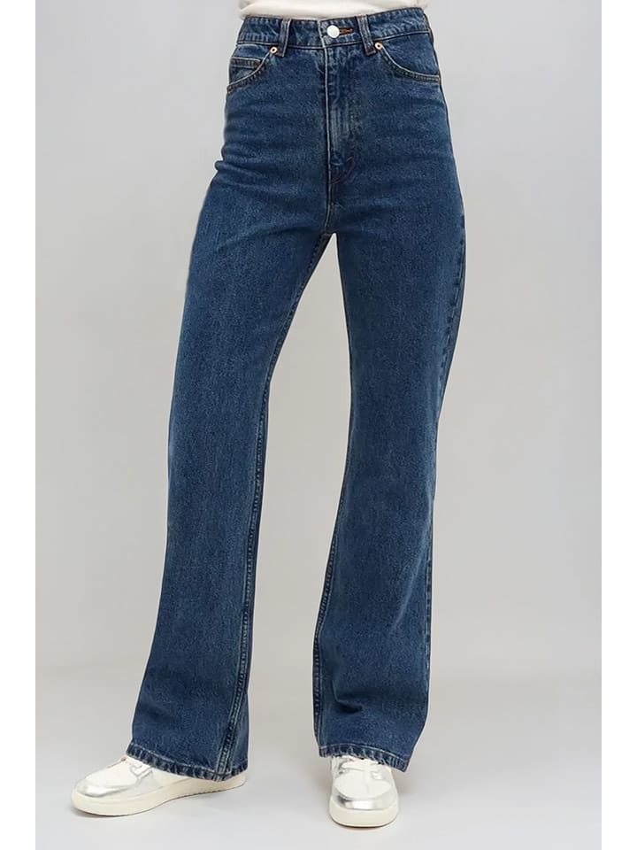 Monki Dżinsy - Regular fit - w kolorze niebieskim rozmiar: W25