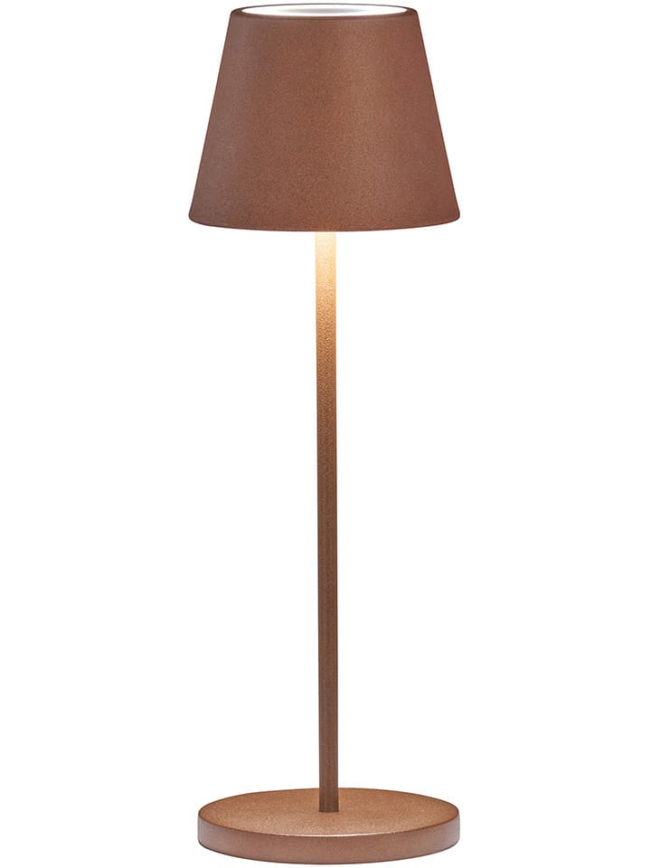 FH Lighting Lampa stołowa LED "Cosenza 2.0" w kolorze brązowym - wys. 34 x Ø 11 cm rozmiar: onesize