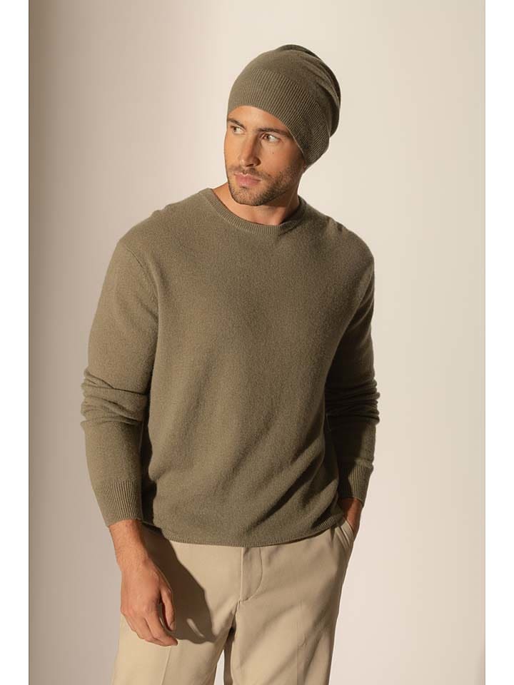 Perfect Cashmere Kaszmirowy sweter "Blake" w kolorze szarobrązowym rozmiar: S