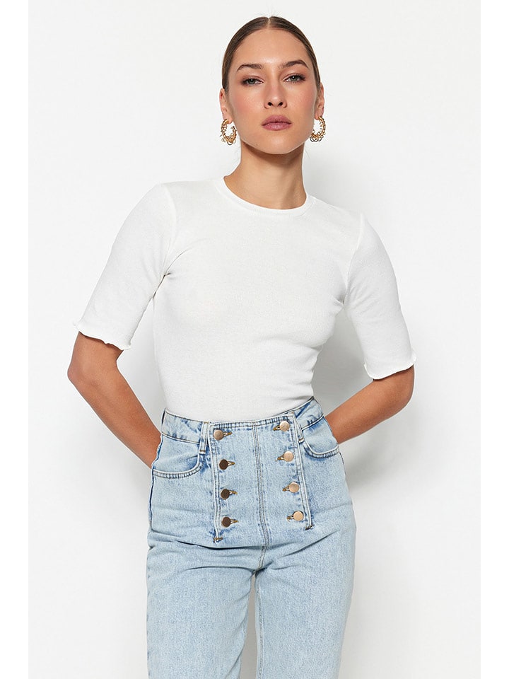 trendyol Koszulka w kolorze białym rozmiar: XL