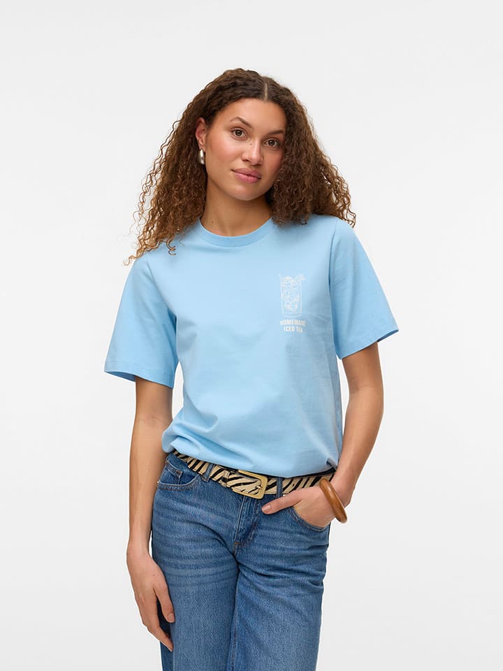 Vero Moda Koszulka w kolorze błękitnym rozmiar: XS