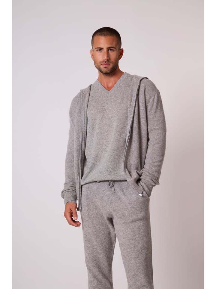 Perfect Cashmere Kaszmirowy kardigan "Eldo" w kolorze szarym rozmiar: S