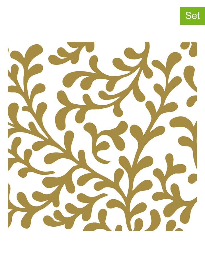 ppd Serwetki (40 szt.) "Pretty Tendrils" w kolorze złoto-białym rozmiar: onesize