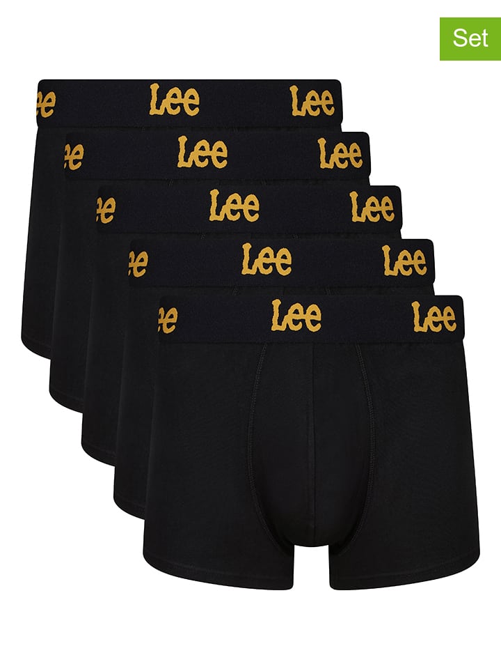 LEE Underwear Bokserki (5 par) "Innes" w kolorze czarnym rozmiar: XL