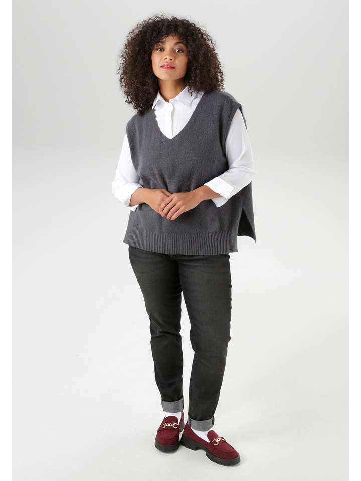 Aniston Bezrękawnik w kolorze antracytowym rozmiar: 44