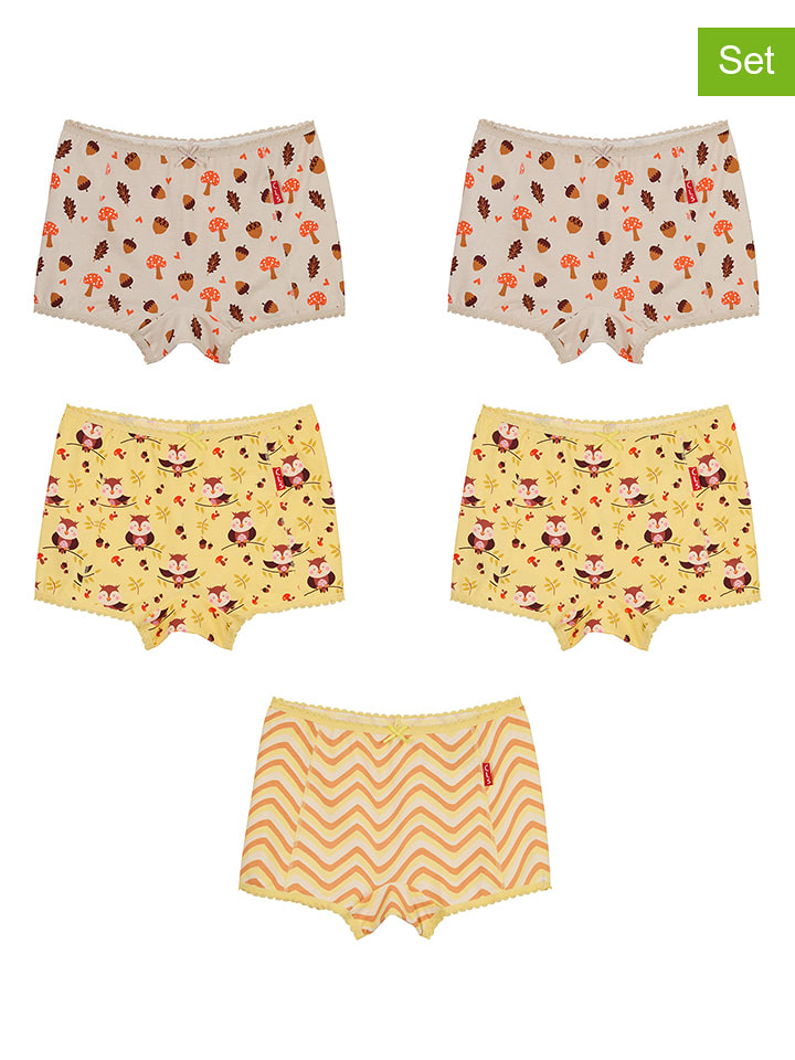 Claesens Bokserki (5 par) w kolorze beżowo-żółtym rozmiar: 140