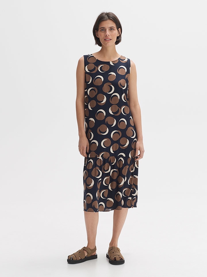 OPUS Sukienka w kolorze granatowo-jasnobrązowym rozmiar: 38