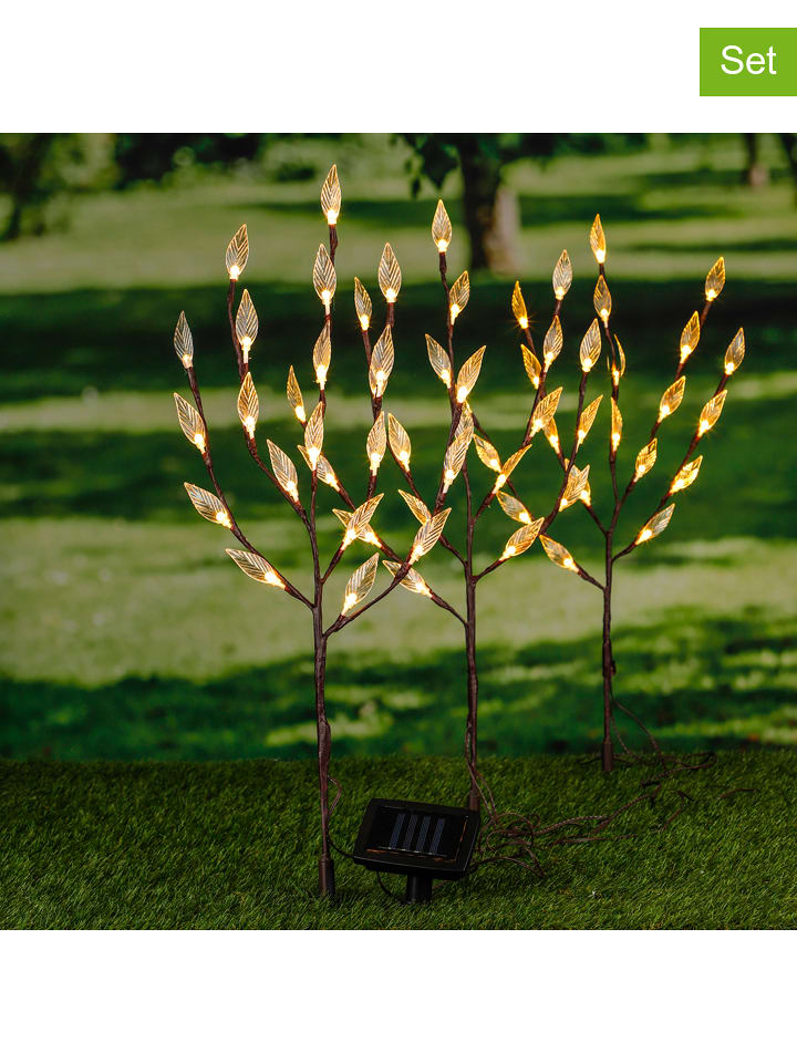 Garden Hero Solarne lampy ogrodowe LED (3 szt.) w kolorze ciepłej bieli na trzonku rozmiar: onesize