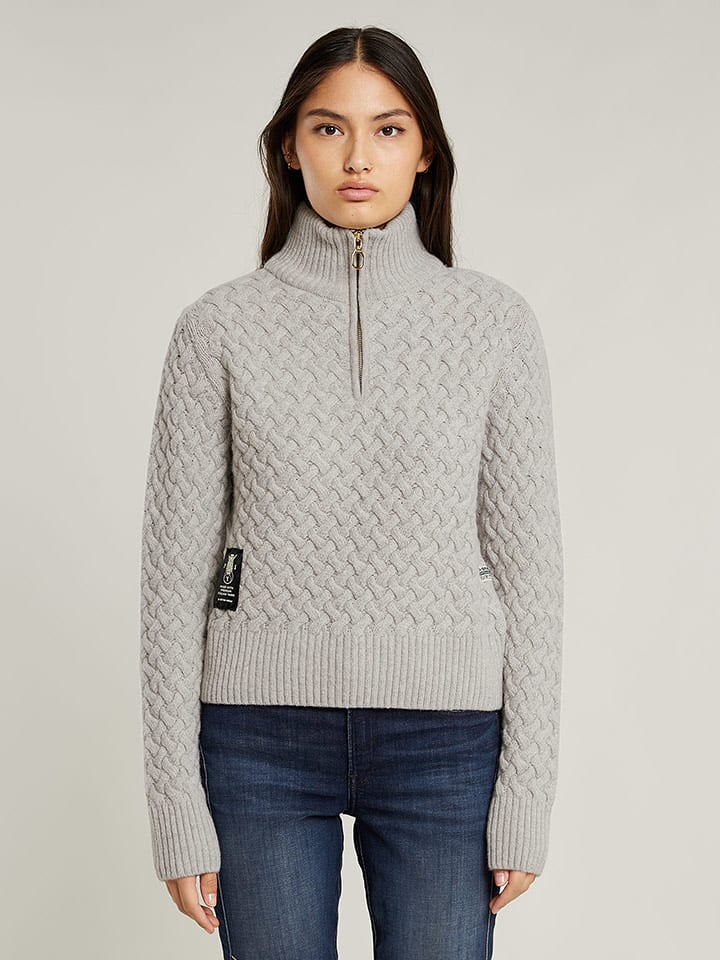 G-Star Sweter w kolorze szarym rozmiar: M