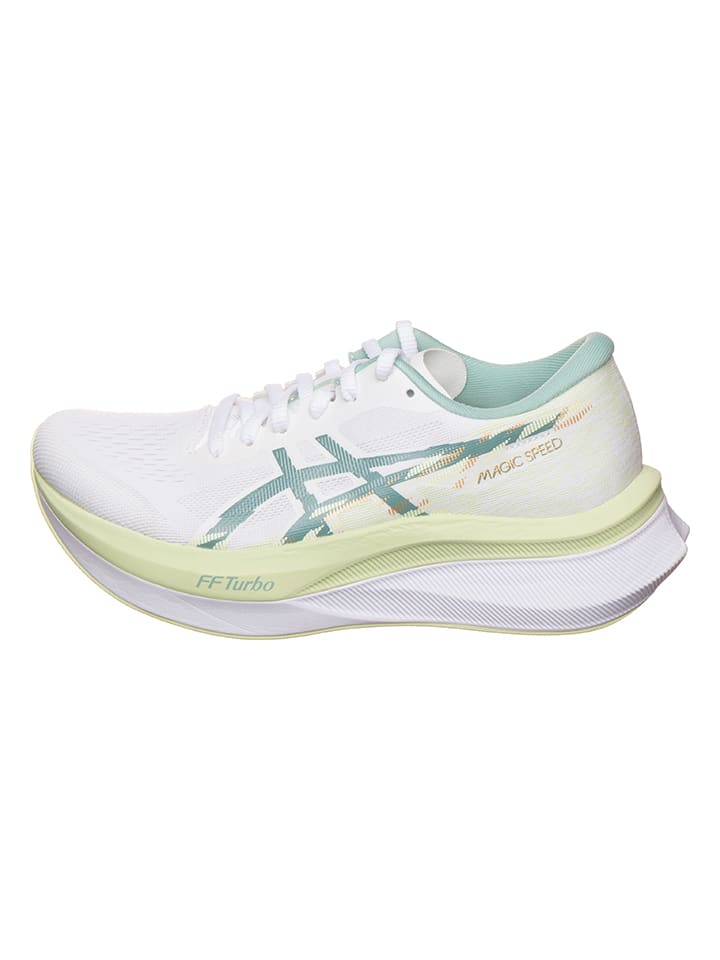 asics Buty "Magic Speed 4" w kolorze biało-zielonym do biegania rozmiar: 37