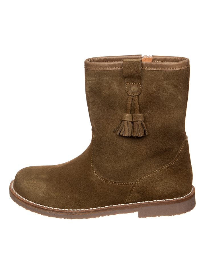 kmins Skórzane botki w kolorze brązowym rozmiar: 35