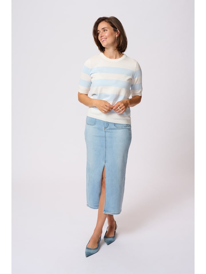 Kaffe Koszulka dzianinowa w kolorze kremowym rozmiar: L