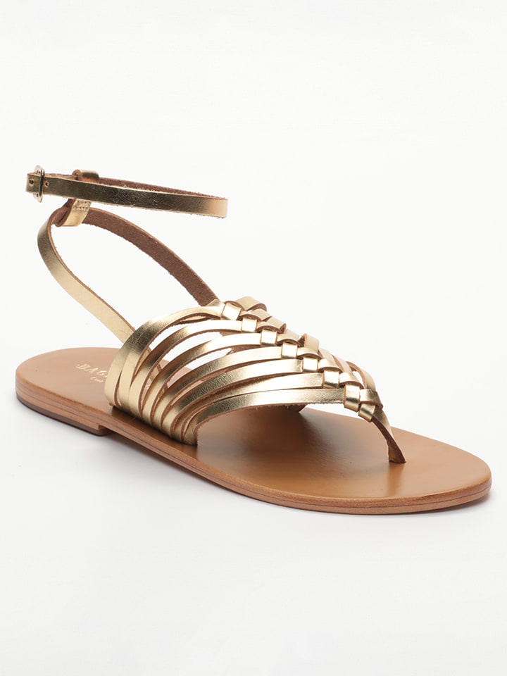 Les BAGATELLES Skórzane sandały "Chandalini" w kolorze złotym rozmiar: 38