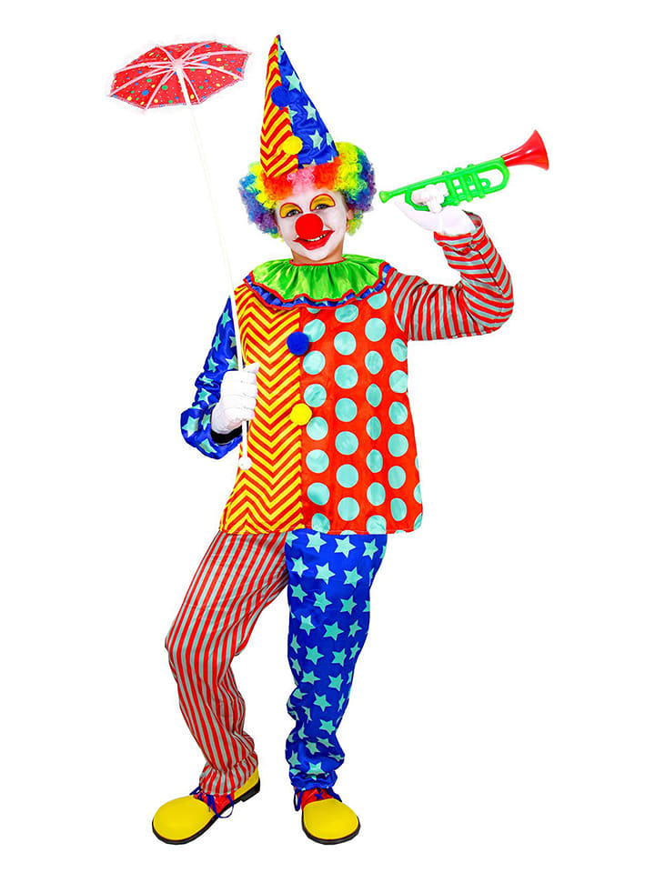 Carnival Party 3-częściowy kostium "Clown" ze wzorem rozmiar: 158