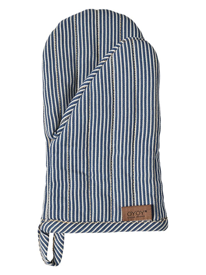 OYOY living design Rękawica kuchenna w kolorze grantowo-białym rozmiar: onesize