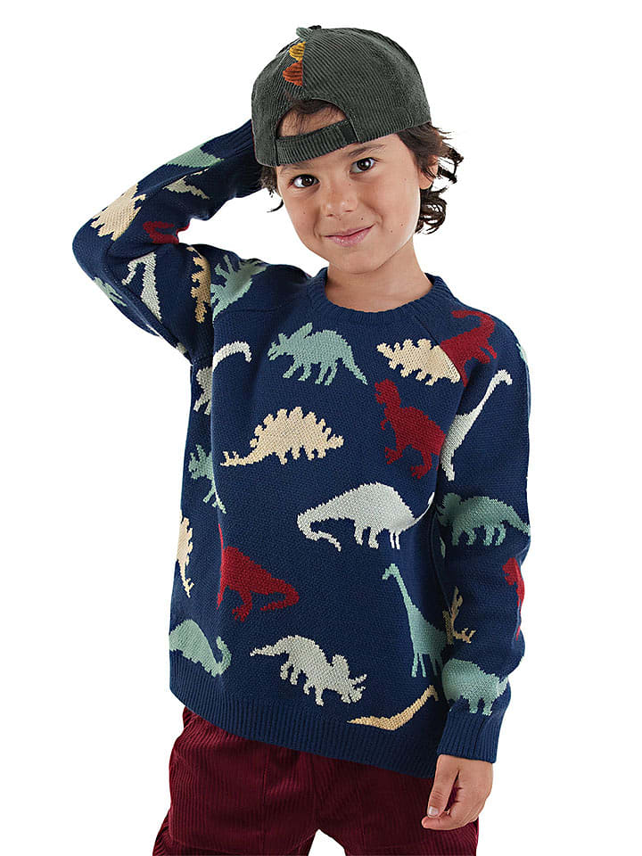 Denokids Sweter w kolorze granatowym rozmiar: 122